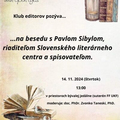 Klub editorov pozýva…
